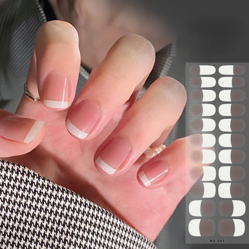 French Gel Nail Strips Patch Sliders Adhesive Nail Decorations Stickers No Need UV Lamp Korean DIY Salon Manicure Sticker
French Gel Nail Strips Patch Sliders Adhesive Nail Decorations Stickers No Need UV Lamp Korean DIY Salon Manicure Sticker