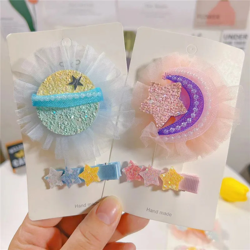 20 Sets/Lot, Cute Mesh Flower Star Moon Hair Clips Kids Girls Headwear Baby Hair Accessories
20 Sets/Lot, Cute Mesh Flower Star Moon Hair Clips Kids Girls Headwear Baby Hair Accessories
