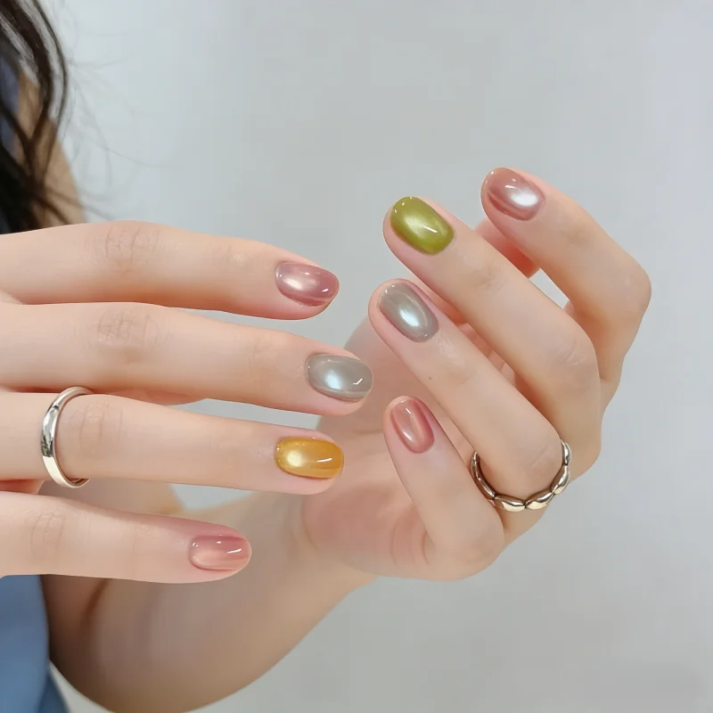 30Pcs Fake Nails Minimalist Unique and Trendy Cat-Eye Design for Spring/Summer Short Style Press-On Nails—Perfect for Grils
30Pcs Fake Nails Minimalist Unique and Trendy Cat-Eye Design for Spring/Summer Short Style Press-On Nails—Perfect for Grils