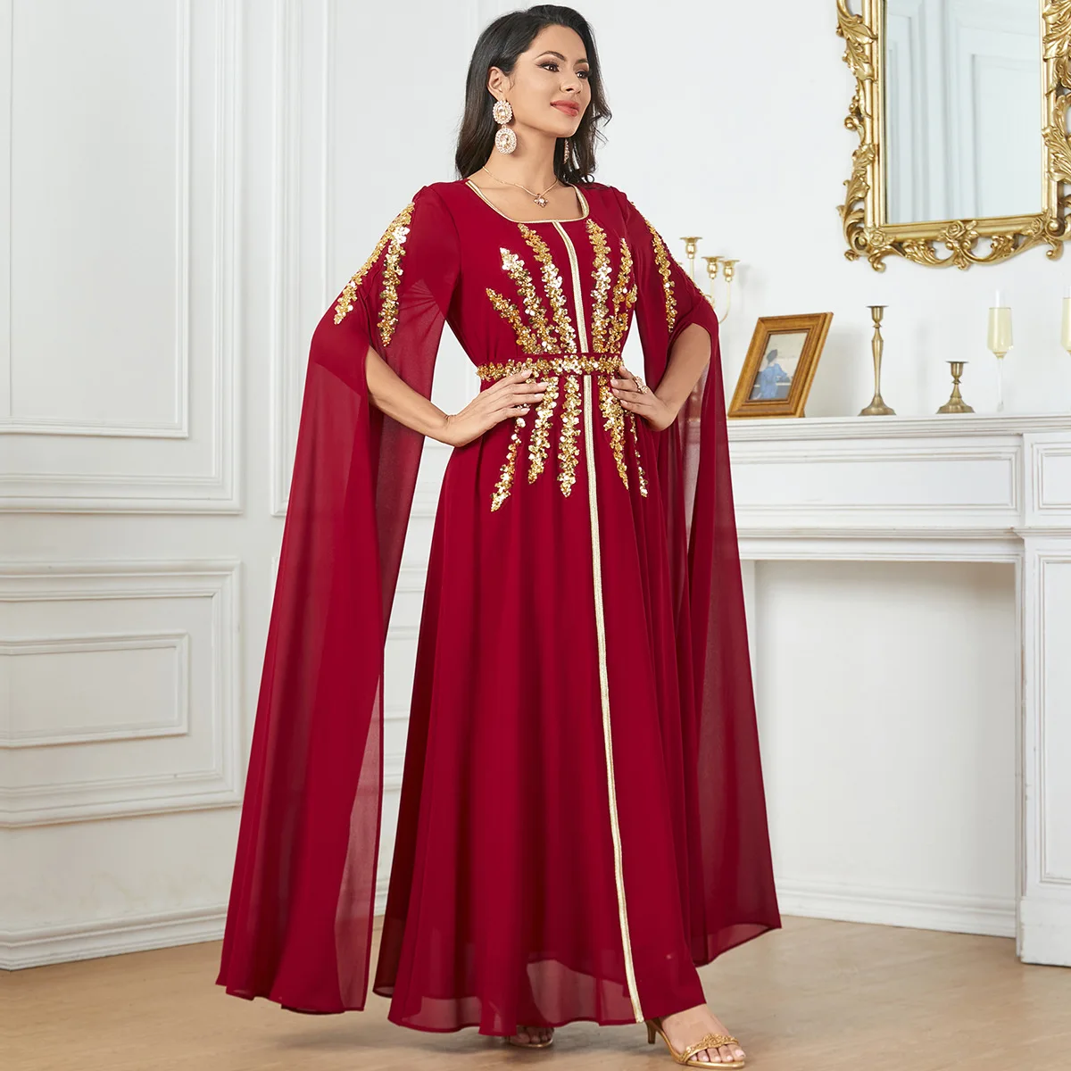 Eid Muslim Party Dress for Women Flying Sleeve Embroidery Jalabiya Abaya Ramadan Long Dresses Woman Robe Caftan Vestidos 2025
Eid Muslim Party Dress for Women Flying Sleeve Embroidery Jalabiya Abaya Ramadan Long Dresses Woman Robe Caftan Vestidos 2025