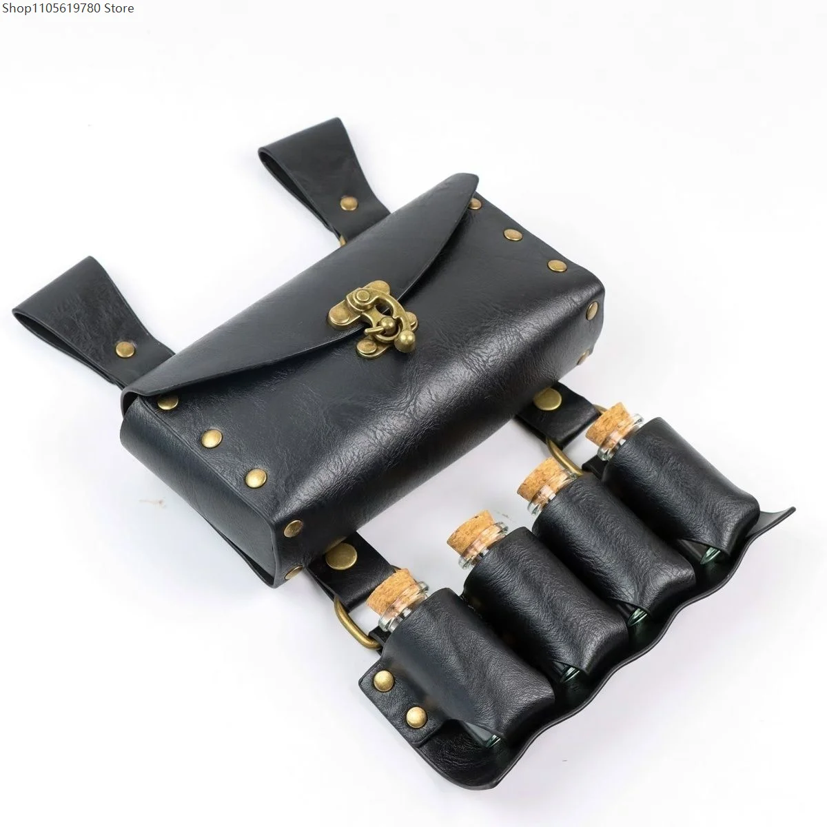 Medieval Faux Leather Belt Wizard Cosplay Prop Magic Cork Bottle Copper Coin Waist Bag Renaissance Halloween Party Accessory
Medieval Faux Leather Belt Wizard Cosplay Prop Magic Cork Bottle Copper Coin Waist Bag Renaissance Halloween Party Accessory