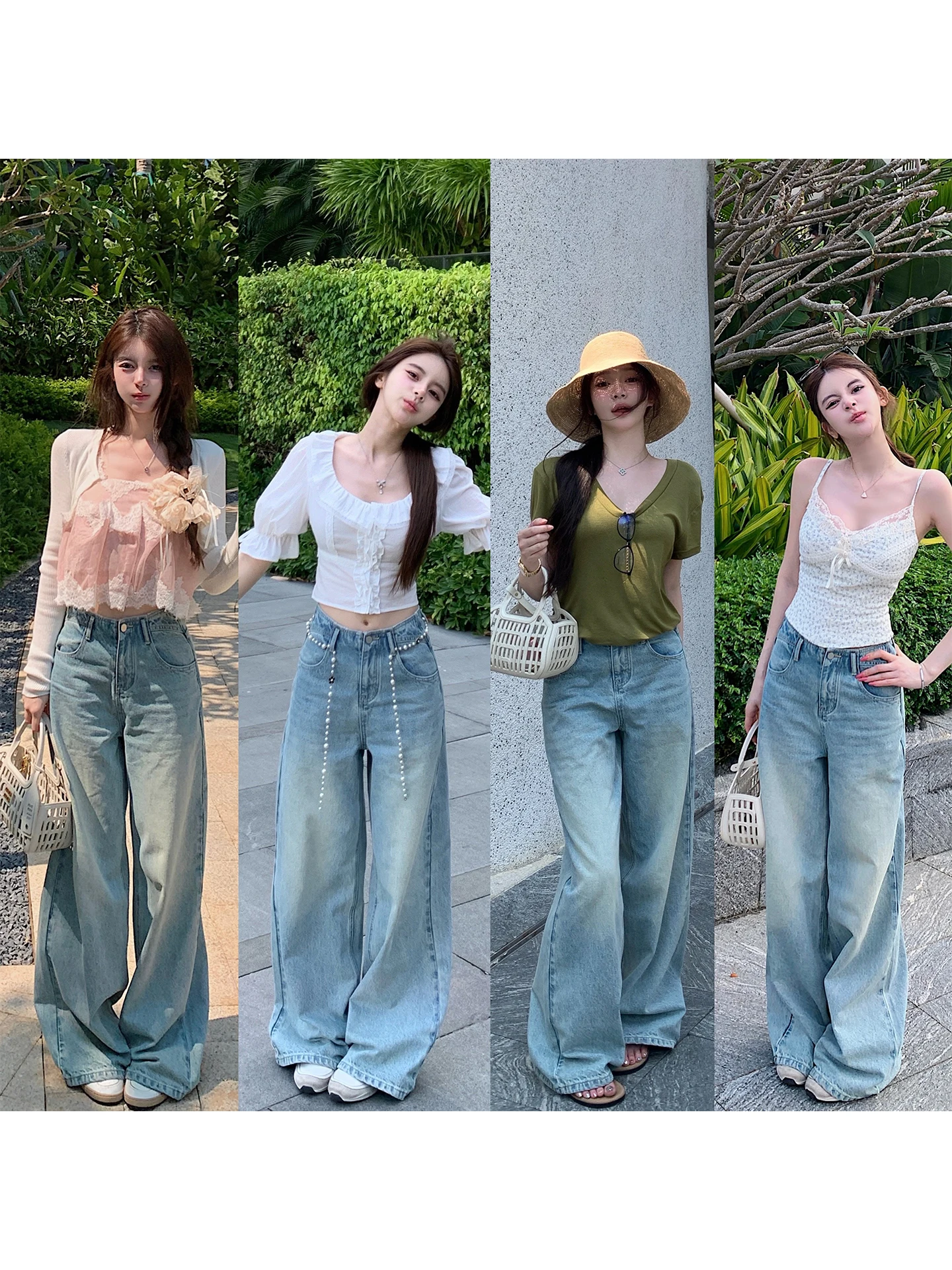 Spring Summer Chill Light Blue Denim Loose Feel Wide Leg Jeans Cleanfit Style Natural Waist Jeans for Women Non Stretch Denim
Spring Summer Chill Light Blue Denim Loose Feel Wide Leg Jeans Cleanfit Style Natural Waist Jeans for Women Non Stretch Denim