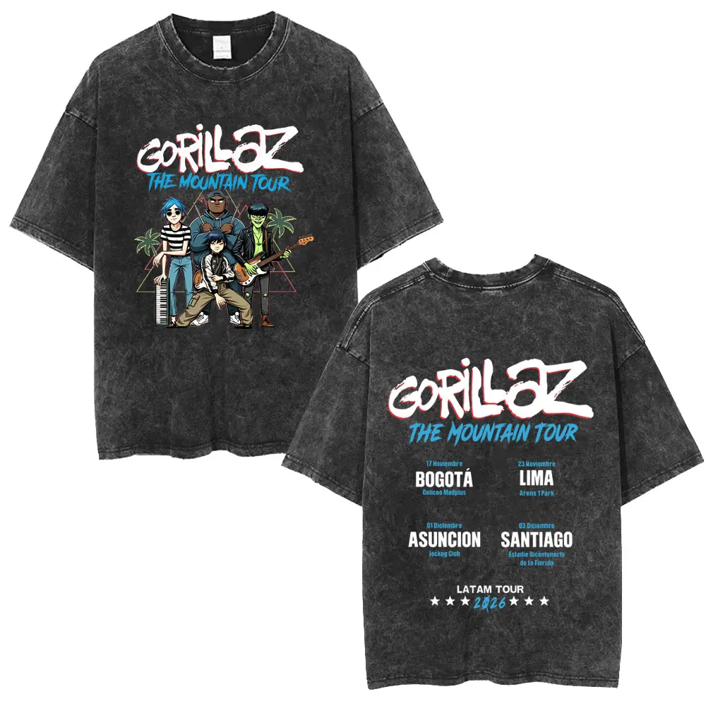 Washed Vintage Rock Band Gorillaz Tour 2026 T Shirt Men Women Clothing Retro Gothic Punk T-shirt Male Hip Hop Oversized T-shirts
Washed Vintage Rock Band Gorillaz Tour 2026 T Shirt Men Women Clothing Retro Gothic Punk T-shirt Male Hip Hop Oversized T-shirts