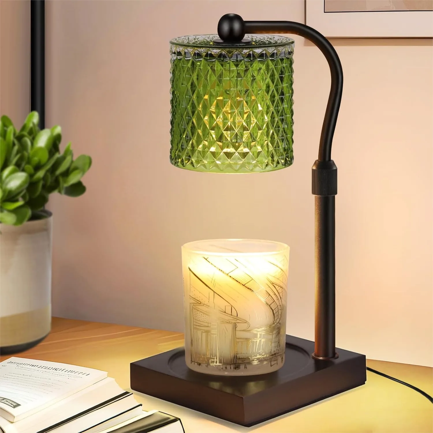 Candle Warmer Lamp With Timer Dimmer Adjustable Height, Electric Wax Warmer For Jar Candles, Home Decor Gift For Women Mom, Green
Candle Warmer Lamp With Timer Dimmer Adjustable Height, Electric Wax Warmer For Jar Candles, Home Decor Gift For Women Mom, Green