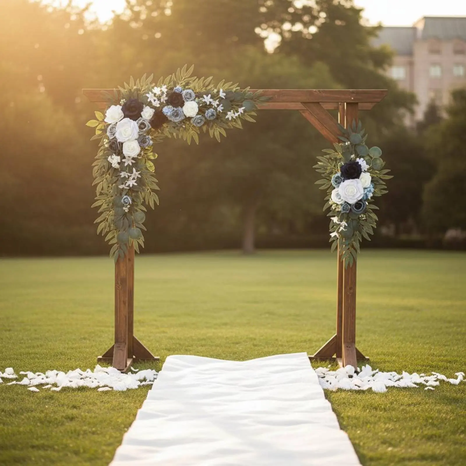 2 Pieces Wedding Arch Flower Set Realistic Look Corner Flower Arrangement Wedding Sign Flowers Elegant Design for Outdoor
2 Pieces Wedding Arch Flower Set Realistic Look Corner Flower Arrangement Wedding Sign Flowers Elegant Design for Outdoor