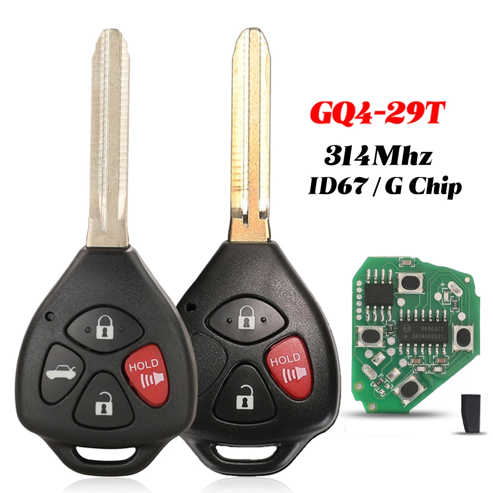 jingyuqin 314.4Mhz 4D67/G Chip HYQ12BBY Remote Car key For Toyota Camry Avalon Corolla Matrix RAV4 Venza Yaris optional Fob
jingyuqin 314.4Mhz 4D67/G Chip HYQ12BBY Remote Car key For Toyota Camry Avalon Corolla Matrix RAV4 Venza Yaris optional Fob
