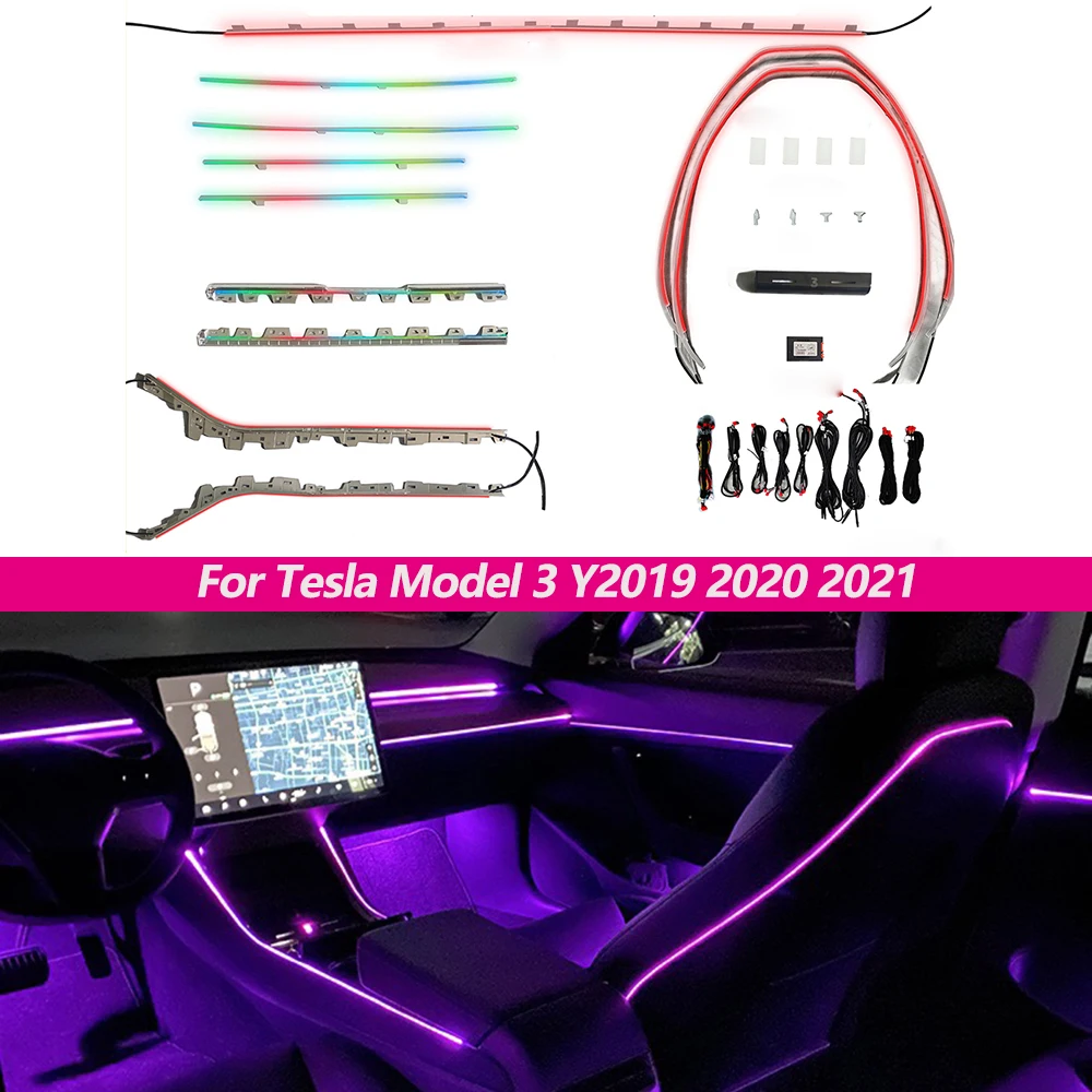 For Tesla Model 3 2019-2022 Ambient Lamp Backseat LED Neon Light Center Console Cup Holder Door Speaker Atmosphere Light
For Tesla Model 3 2019-2022 Ambient Lamp Backseat LED Neon Light Center Console Cup Holder Door Speaker Atmosphere Light