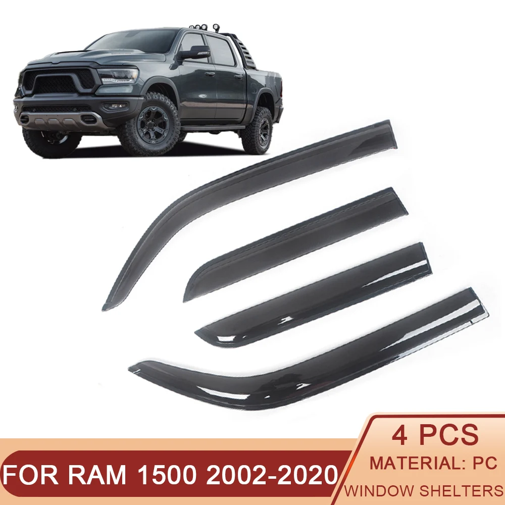 For Dodge RAM 1500 2500 2002-2022 Auto Side Window Wind Deflectors Visors Rain Guard Door Visor Vent Shade Smoke Black Ventvisor
For Dodge RAM 1500 2500 2002-2022 Auto Side Window Wind Deflectors Visors Rain Guard Door Visor Vent Shade Smoke Black Ventvisor