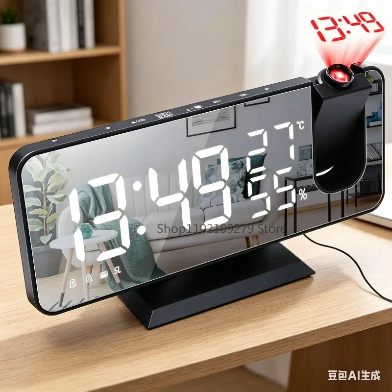 Radio LED Display Smart Alarm Timepiece Electronic Desktop Clock USB Wake Timer 180° Projection Time Snooze Mode
Radio LED Display Smart Alarm Timepiece Electronic Desktop Clock USB Wake Timer 180° Projection Time Snooze Mode
