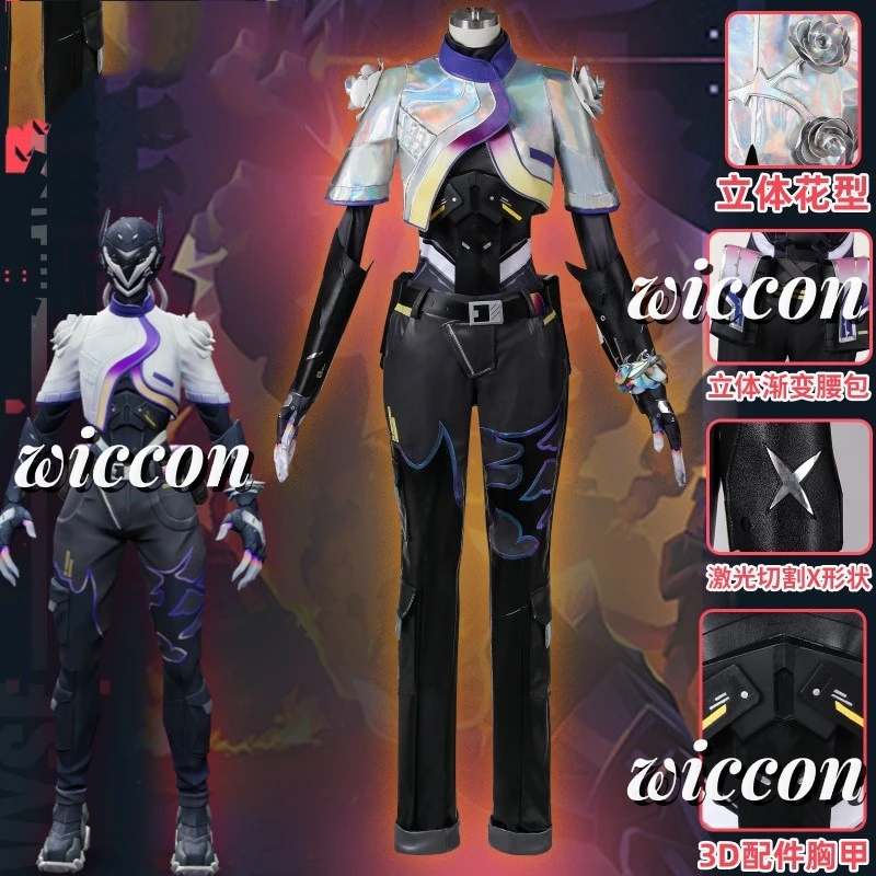 Game New Valorant Cosplay Vyse Cosplay Men Women Valorant Disguise Costume Adult Men Halloween Roleplay Fantasia Suits
Game New Valorant Cosplay Vyse Cosplay Men Women Valorant Disguise Costume Adult Men Halloween Roleplay Fantasia Suits