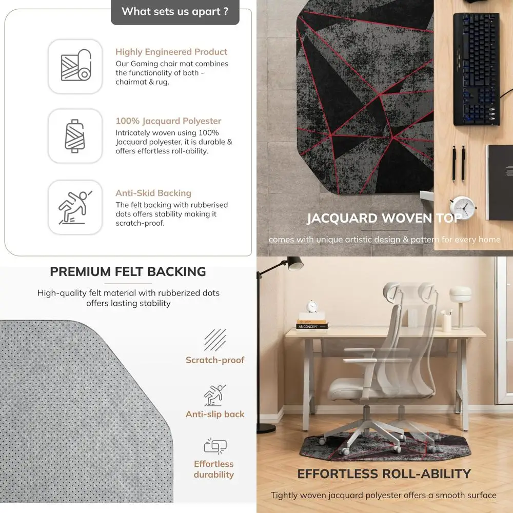 Anti-Slip Office Desk Chair Mat, Easy Rolling for All Surfaces, Premium Hard Floor Protection, Designed for Home Offices, Cracke
Anti-Slip Office Desk Chair Mat, Easy Rolling for All Surfaces, Premium Hard Floor Protection, Designed for Home Offices, Cracke