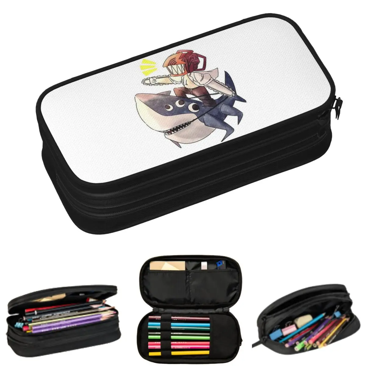 Shark And Denji Chainsaw Man Anime Pencil Cases for Students School Pen Box Pencil Bag Large Capacity Pencil Pouch
Shark And Denji Chainsaw Man Anime Pencil Cases for Students School Pen Box Pencil Bag Large Capacity Pencil Pouch