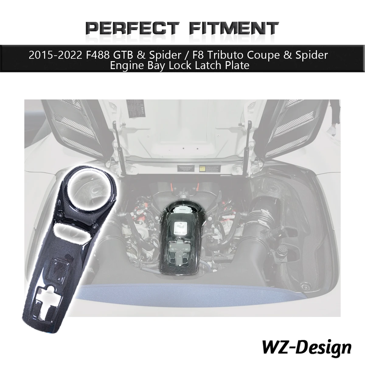 Dry Carbon Engine Bay Lock Latch Plate Fit For 2015-2022 F488 GTB Spider F8 Tributo Coupe Spider Engine Compartment Trim
Dry Carbon Engine Bay Lock Latch Plate Fit For 2015-2022 F488 GTB Spider F8 Tributo Coupe Spider Engine Compartment Trim