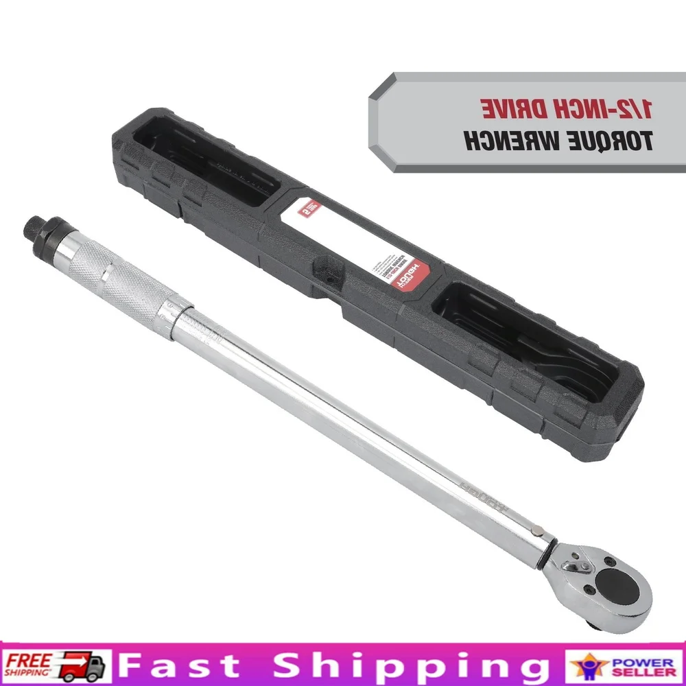 1/2 Inch Torque Wrench Adjustable with Blow Mold Case Precision Tool Automotive Industrial DIY Projects Durable Chrome-Plated
1/2 Inch Torque Wrench Adjustable with Blow Mold Case Precision Tool Automotive Industrial DIY Projects Durable Chrome-Plated