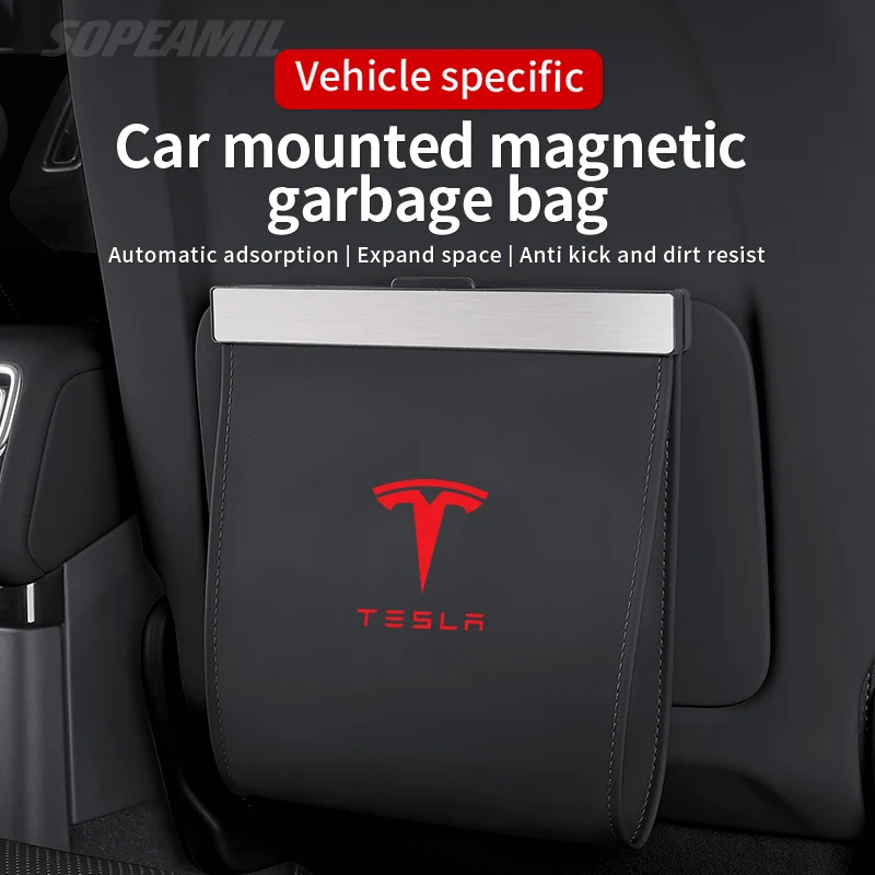 For Tesla Model 3 Model Y Model S Model X Car Seat back Hanging Garbage Bag Led Lamp Backrest Magnetic Storage Bag Trash can
For Tesla Model 3 Model Y Model S Model X Car Seat back Hanging Garbage Bag Led Lamp Backrest Magnetic Storage Bag Trash can