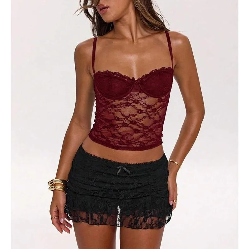 Sexy Lace Two Piece Set Women's Fashion Summer Outfit Cross-Border Exclusive No Brand Registered Trademark
Sexy Lace Two Piece Set Women's Fashion Summer Outfit Cross-Border Exclusive No Brand Registered Trademark
