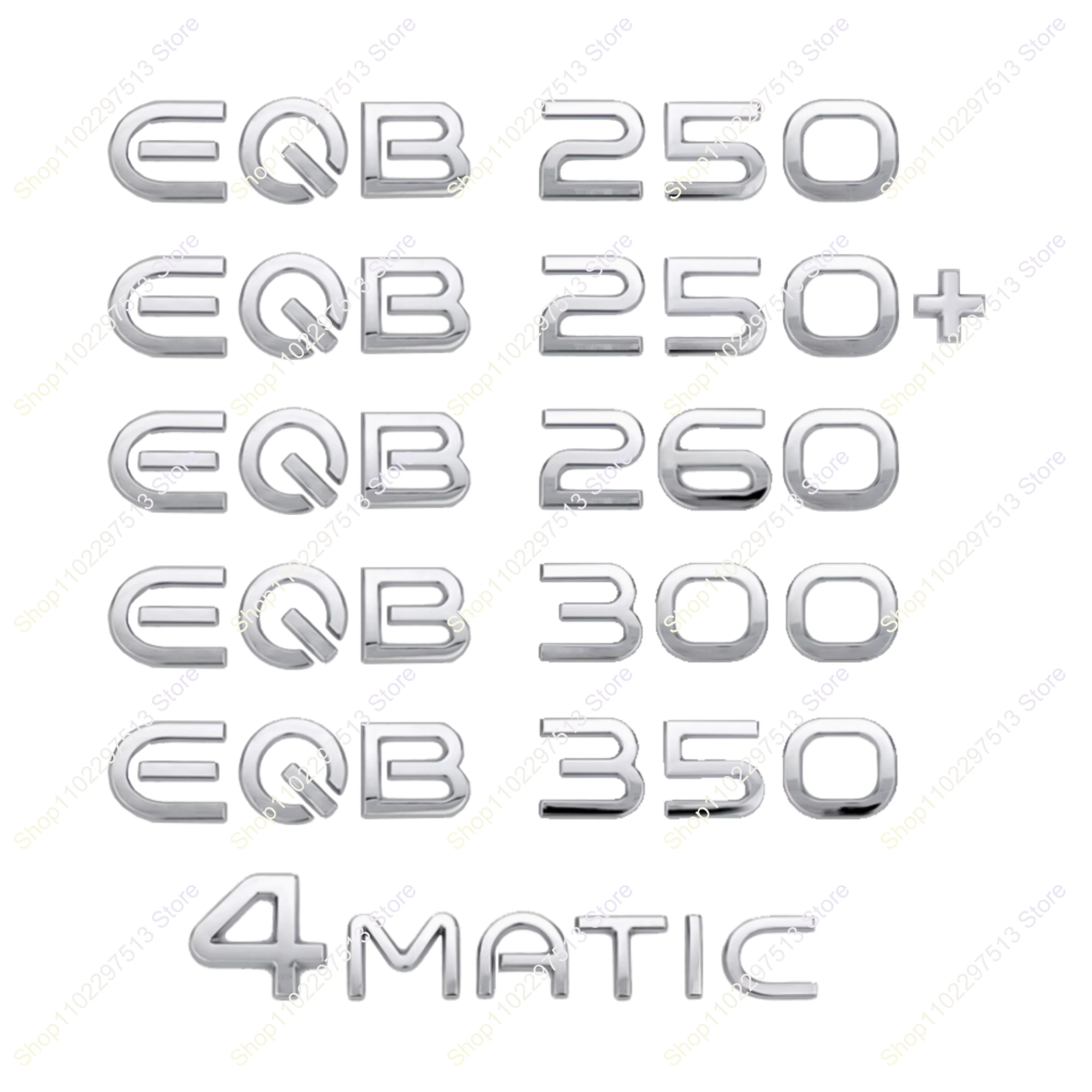 3D ABS Chrome Silver Car Rear Trunk Badge Sticker EQB250 EQB260 EQB300 EQB350 4MATIC Emblem Logo For EQB X243 Accessories
3D ABS Chrome Silver Car Rear Trunk Badge Sticker EQB250 EQB260 EQB300 EQB350 4MATIC Emblem Logo For EQB X243 Accessories