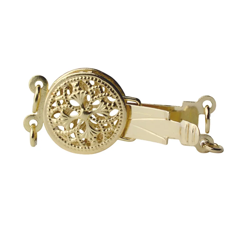 Solid 14ct Yellow Gold Clasp Filigree Round Box Safety Tab Buckle Au585 Oro Jewelry Findings for Pearl Necklace
Solid 14ct Yellow Gold Clasp Filigree Round Box Safety Tab Buckle Au585 Oro Jewelry Findings for Pearl Necklace