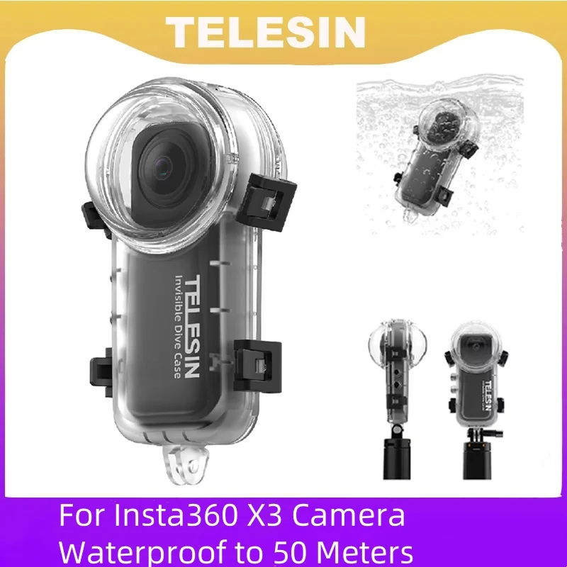 Водонепроницаемый чехол TELESIN для Insta360 X4, чехол для подводного плавания 50 м с фильтром для дайвинга, аксессуары для Insta360
Водонепроницаемый чехол TELESIN для Insta360 X4, чехол для подводного плавания 50 м с фильтром для дайвинга, аксессуары для Insta360