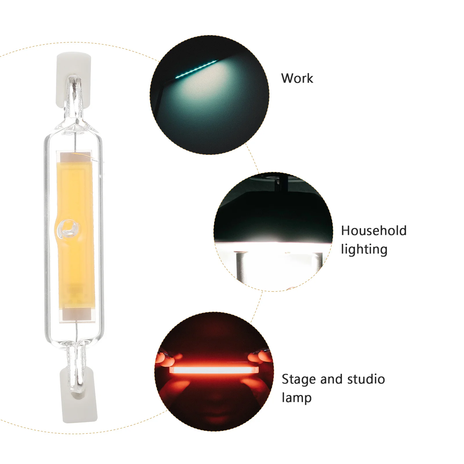 6W 110V 78Mm Base LED Bulb Double Ended Cob Light Halogen Equivalent for Desk Table Lamp Wall Sconce Garage Workshop
6W 110V 78Mm Base LED Bulb Double Ended Cob Light Halogen Equivalent for Desk Table Lamp Wall Sconce Garage Workshop