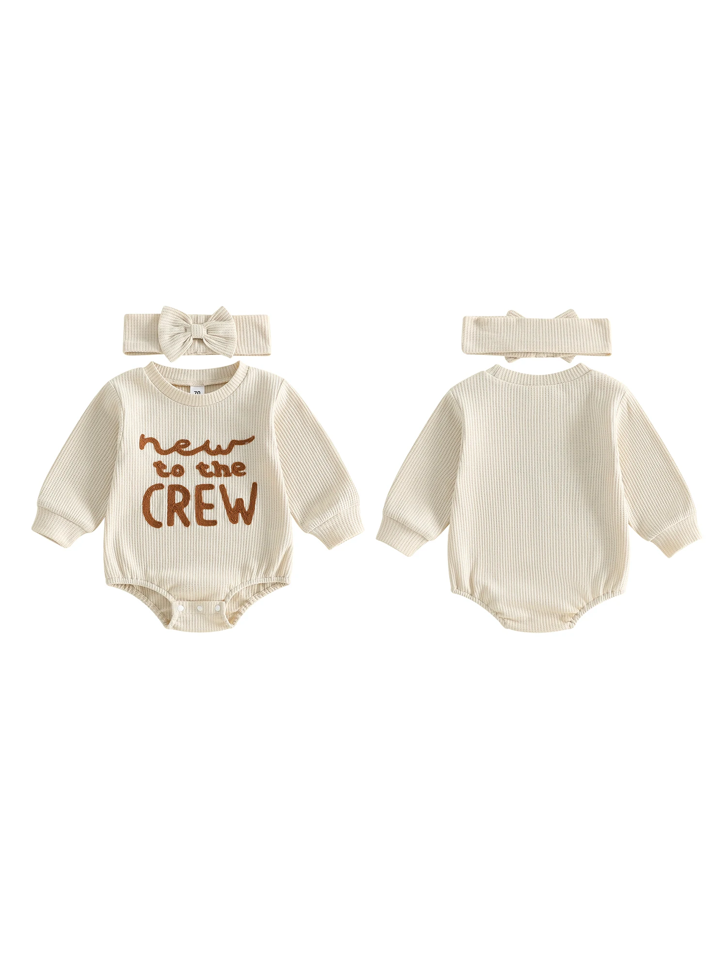 Infant Princess Winter Knit Jumpsuit with Ruffle Sleeves and Matching Bow Headband for a Stylish Look
Infant Princess Winter Knit Jumpsuit with Ruffle Sleeves and Matching Bow Headband for a Stylish Look