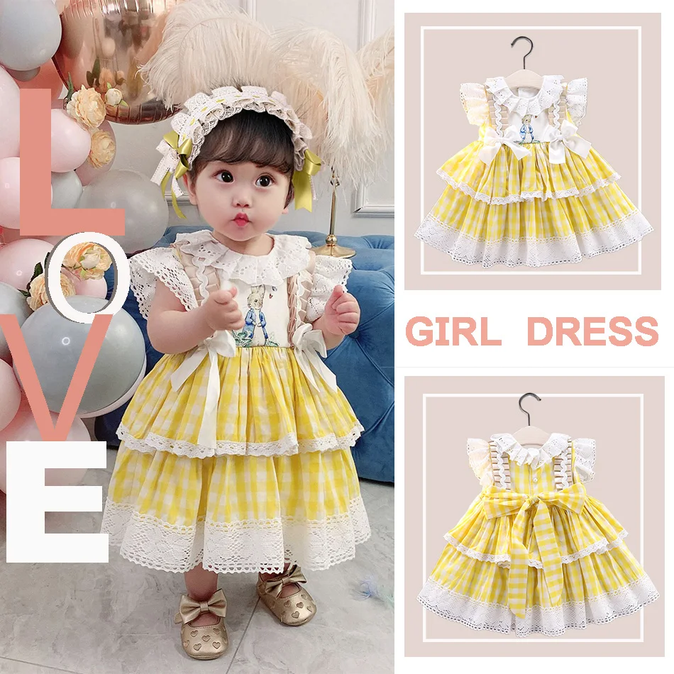 Girls Daily Dress Baby Yellow Rabbit Print Lolita Gown Kids Lolita Hair Accessories One Year Old Dress Children Birthday Gift
Girls Daily Dress Baby Yellow Rabbit Print Lolita Gown Kids Lolita Hair Accessories One Year Old Dress Children Birthday Gift