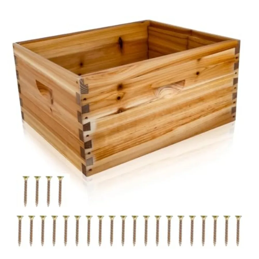 10 Frame Deep Beehive Box, Deep Brood Box Dipped in Beeswax, Wax Coated Beehive Box for Beginner Beekeeper, Screws Included, Un
10 Frame Deep Beehive Box, Deep Brood Box Dipped in Beeswax, Wax Coated Beehive Box for Beginner Beekeeper, Screws Included, Un