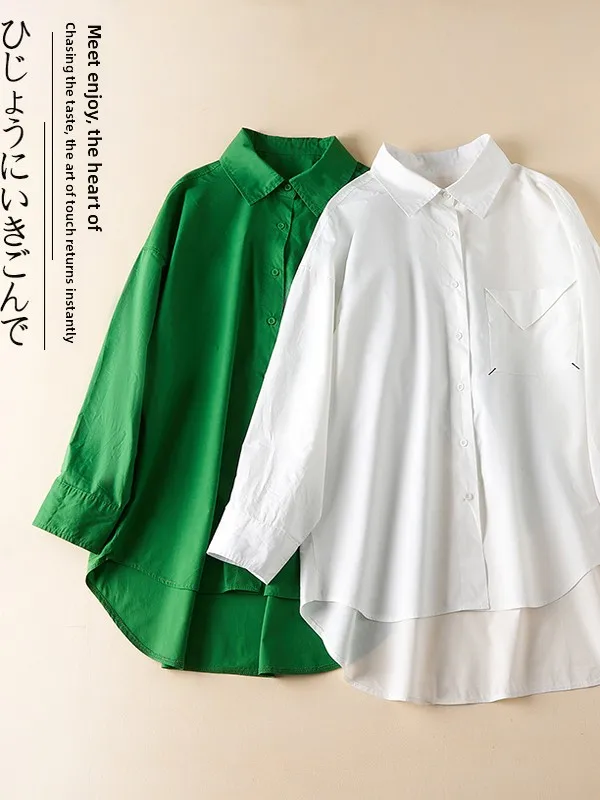 Loose een Women's irt Autumn New Sle Retro ket Design Layering Versatile Outerwear Korean Sle Long Sve Cotton
Loose een Women's irt Autumn New Sle Retro ket Design Layering Versatile Outerwear Korean Sle Long Sve Cotton