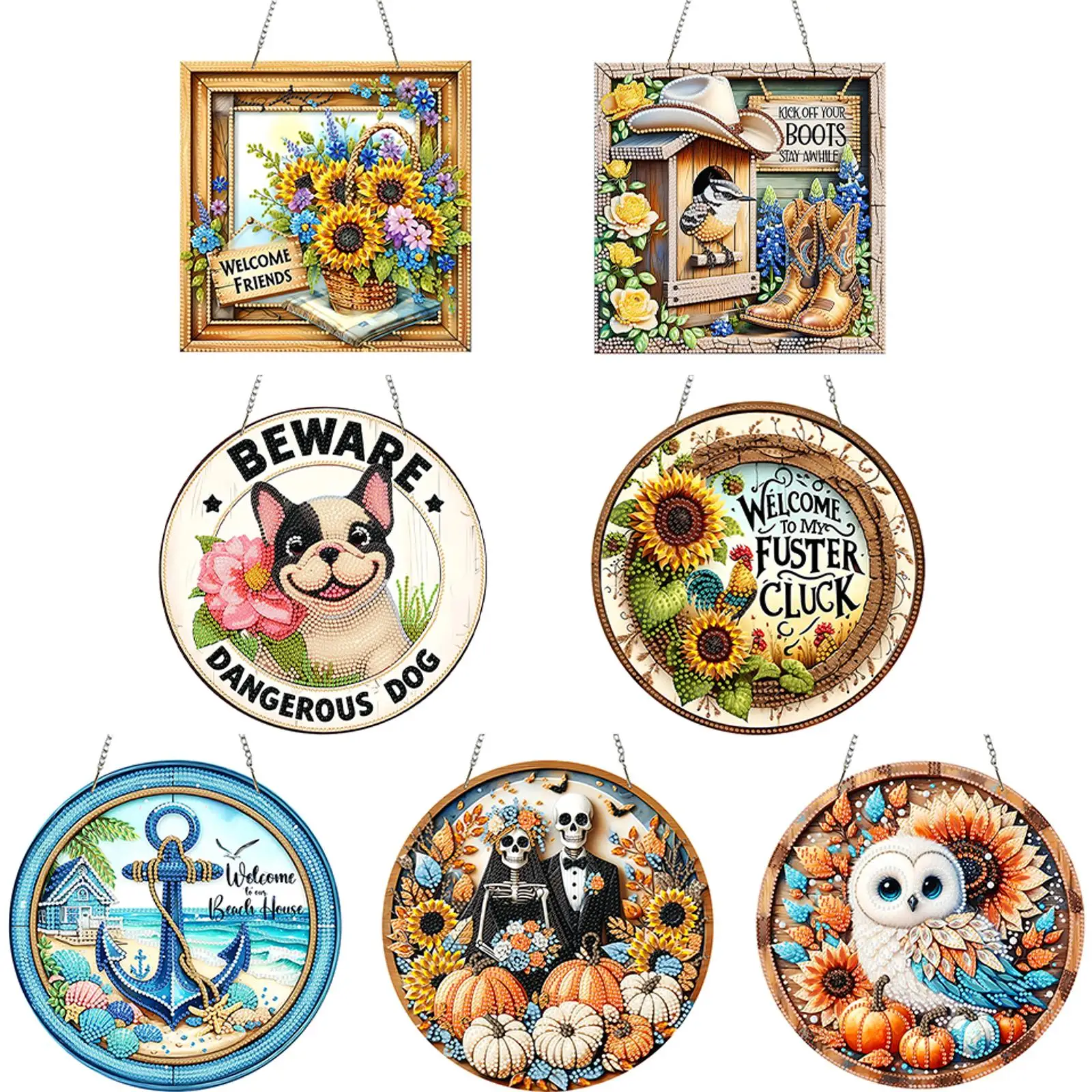 DIY 2D Flat Acrylic Special Shaped Hanging Diamond Art Kits Diamond Art Pendant for Window Home Garden Wall Door Decor
DIY 2D Flat Acrylic Special Shaped Hanging Diamond Art Kits Diamond Art Pendant for Window Home Garden Wall Door Decor