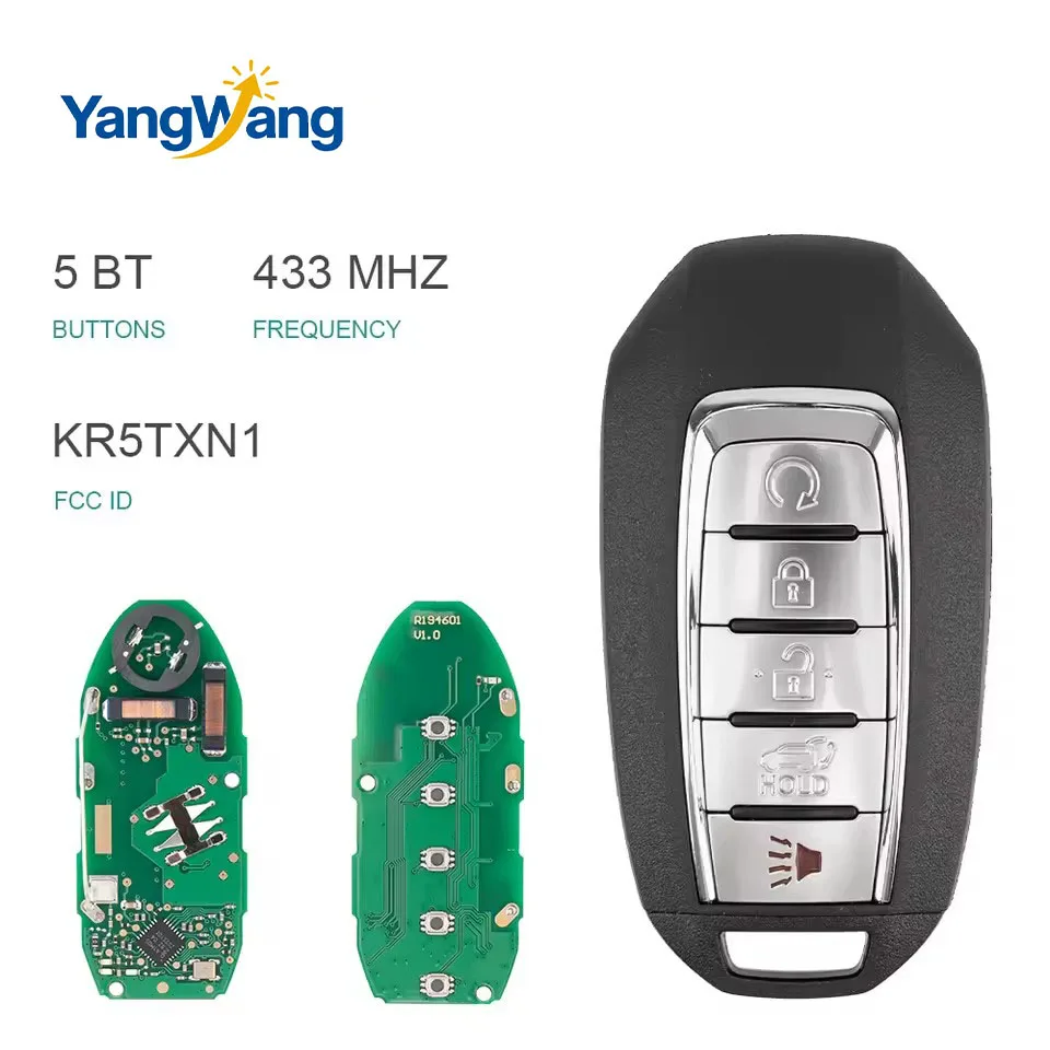 YangWang Remote Car Key S180144707 For 2020-2020 Infiniti QX50 FCC ID:KR5TXN1 5 Buttons SUV Proximity Smart Key
YangWang Remote Car Key S180144707 For 2020-2020 Infiniti QX50 FCC ID:KR5TXN1 5 Buttons SUV Proximity Smart Key