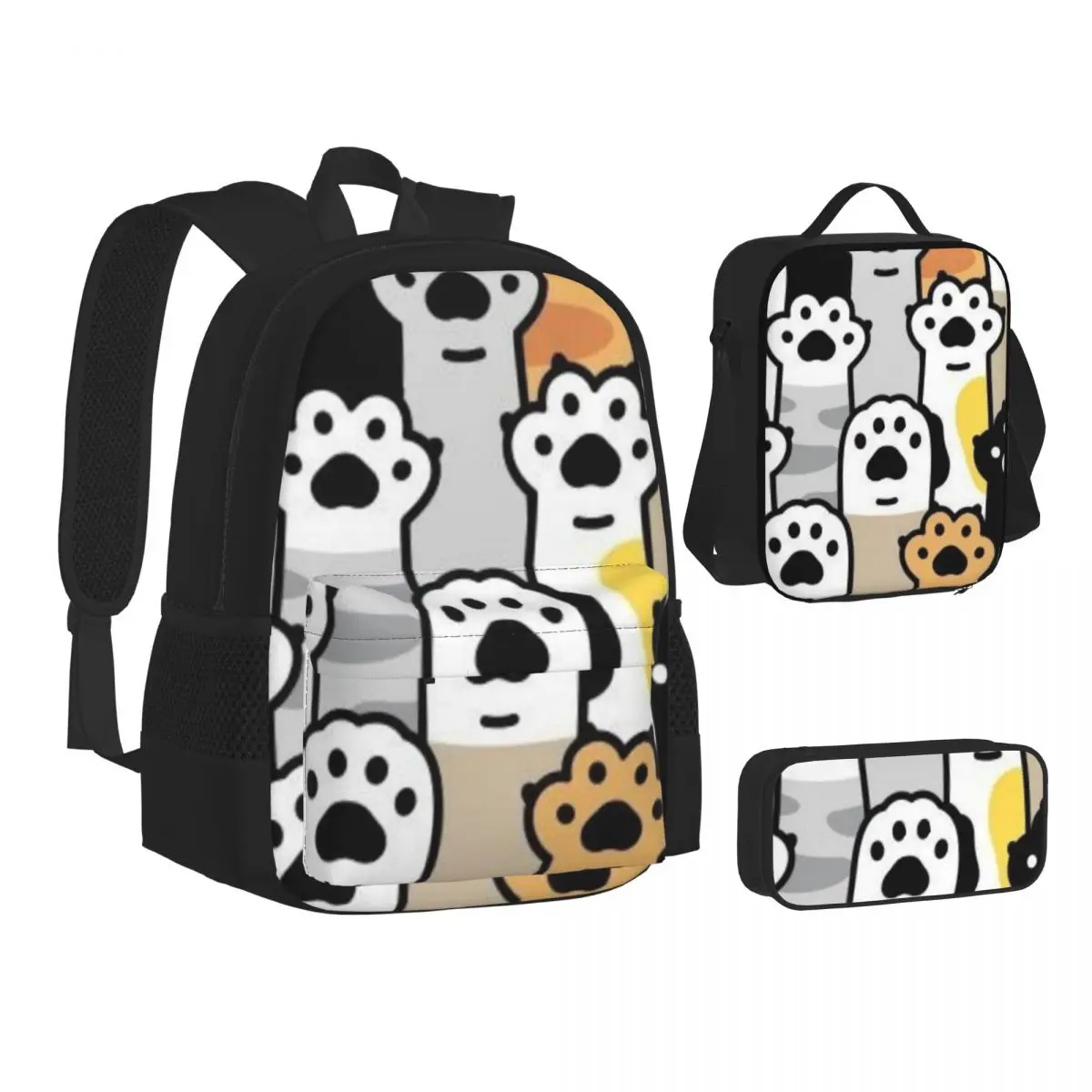Cat Paw Lover Backpacks Boys Girls Bookbag Students School Bags Kids Rucksack Lunch Bag Pen Bag Three-Piece Set
Cat Paw Lover Backpacks Boys Girls Bookbag Students School Bags Kids Rucksack Lunch Bag Pen Bag Three-Piece Set