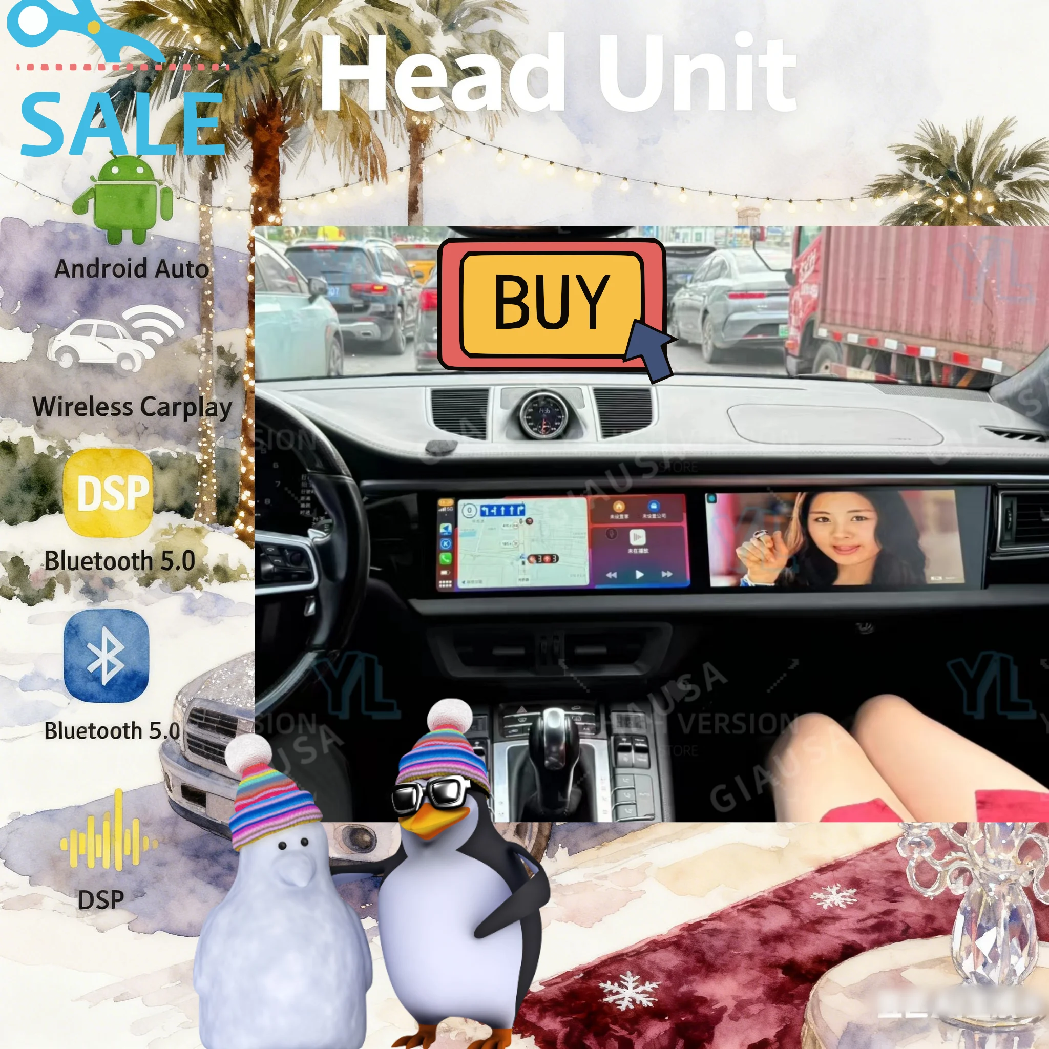 Android 14.0 12.3inch Dual Screen For Porsche Macan 2011-2017 8G+256GB Car GPS Multimedia Video Radio HeadUnit Wireless Carplay
Android 14.0 12.3inch Dual Screen For Porsche Macan 2011-2017 8G+256GB Car GPS Multimedia Video Radio HeadUnit Wireless Carplay