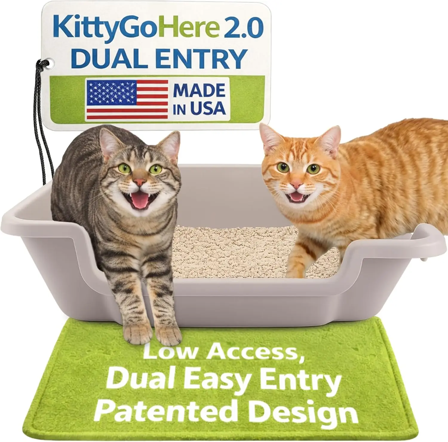 KittyGoHere 2.0 Easy-Entry Cat Litter Box – Large Open-Top Low Entrance Litter Pan with Higher Sides & Two Entrances –
KittyGoHere 2.0 Easy-Entry Cat Litter Box – Large Open-Top Low Entrance Litter Pan with Higher Sides & Two Entrances –