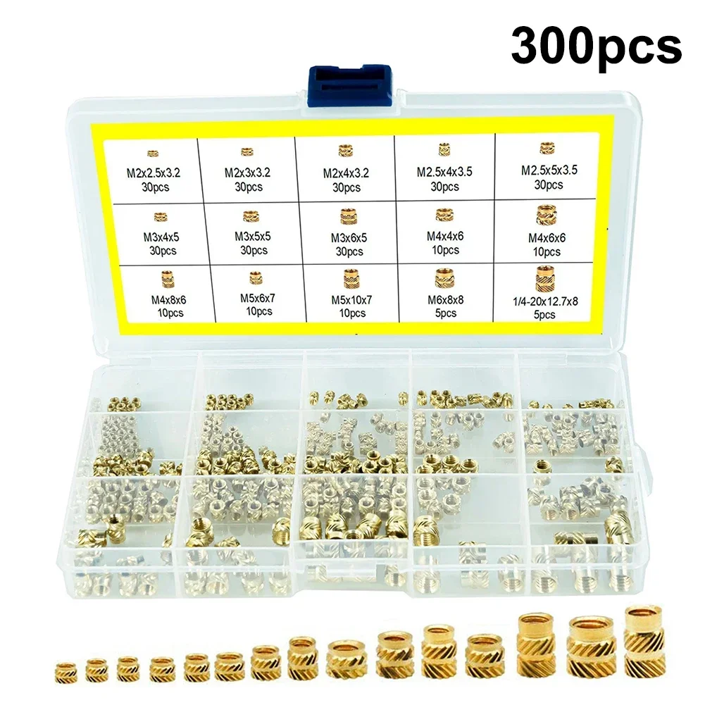 300 Brass Knurled Threaded Inserts For 3D Printer Insert Nuts For Plastic Parts Threaded Inserts For 3D Printing
300 Brass Knurled Threaded Inserts For 3D Printer Insert Nuts For Plastic Parts Threaded Inserts For 3D Printing