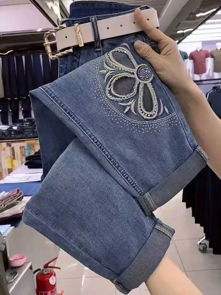 European summer high waist jeans for women loose 2024 New slim straight Diamond hollowed out Halen pants
European summer high waist jeans for women loose 2024 New slim straight Diamond hollowed out Halen pants