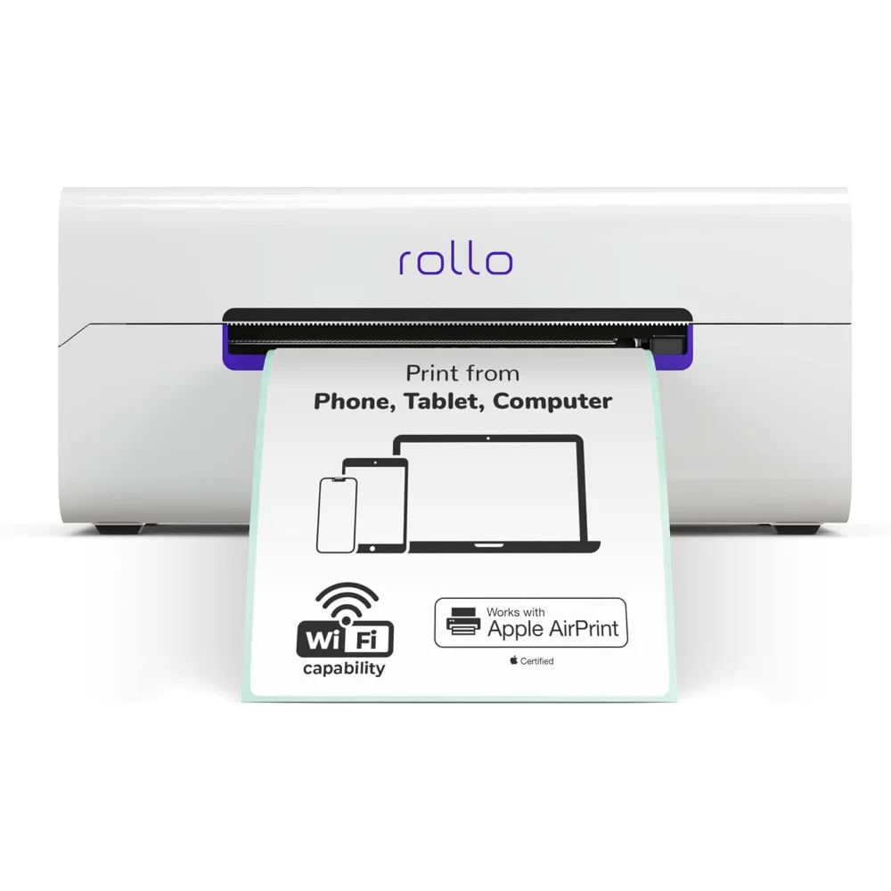 Wireless Shipping Label Printer - Wi-Fi Thermal Label Printer 4x6 for Shipping Packages - AirPrint from iPhone, iPad, Mac
Wireless Shipping Label Printer - Wi-Fi Thermal Label Printer 4x6 for Shipping Packages - AirPrint from iPhone, iPad, Mac