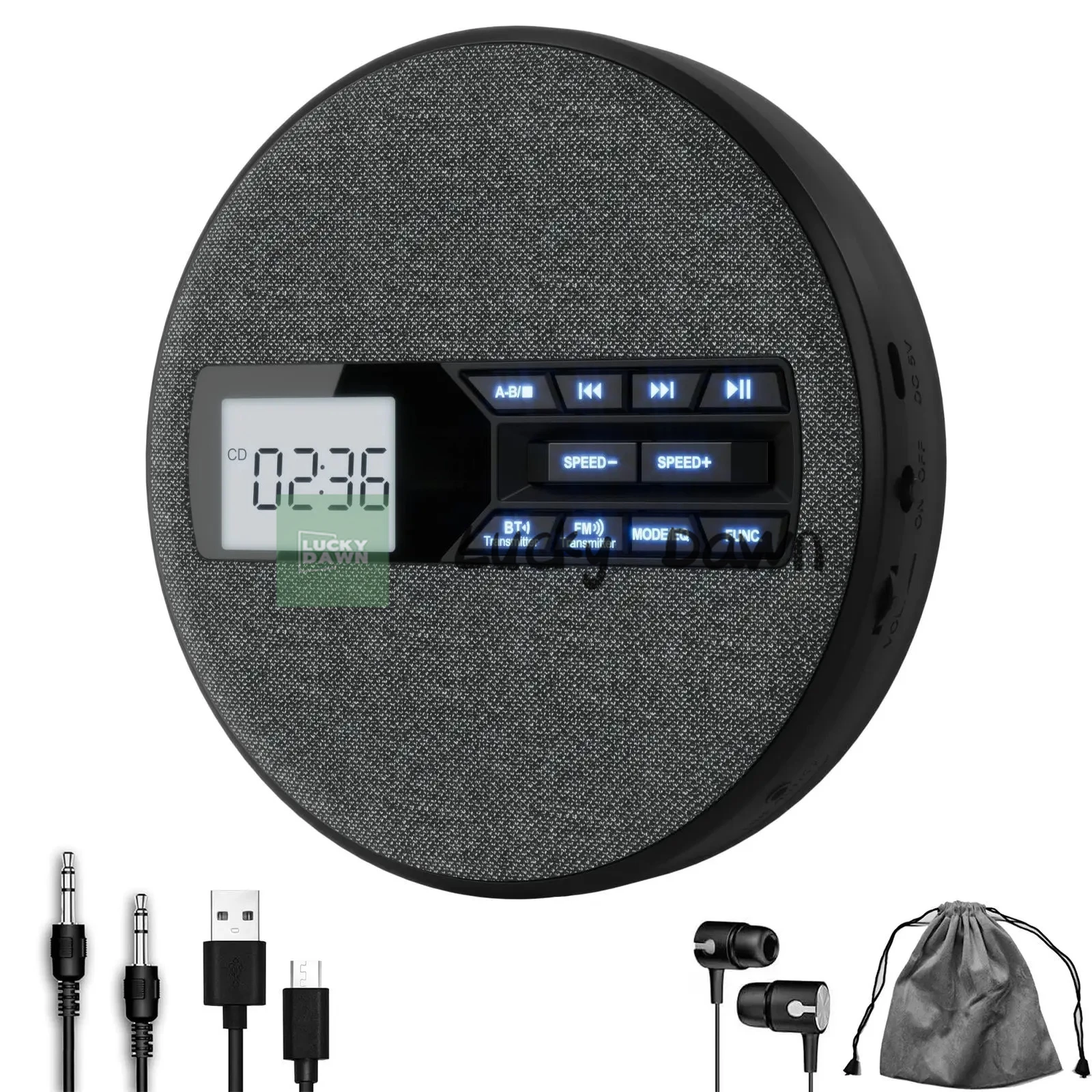 Multifunction CD player, dual Bluetooth, dual stereo speakers, FM transmitter, repeater, Walkman
Multifunction CD player, dual Bluetooth, dual stereo speakers, FM transmitter, repeater, Walkman