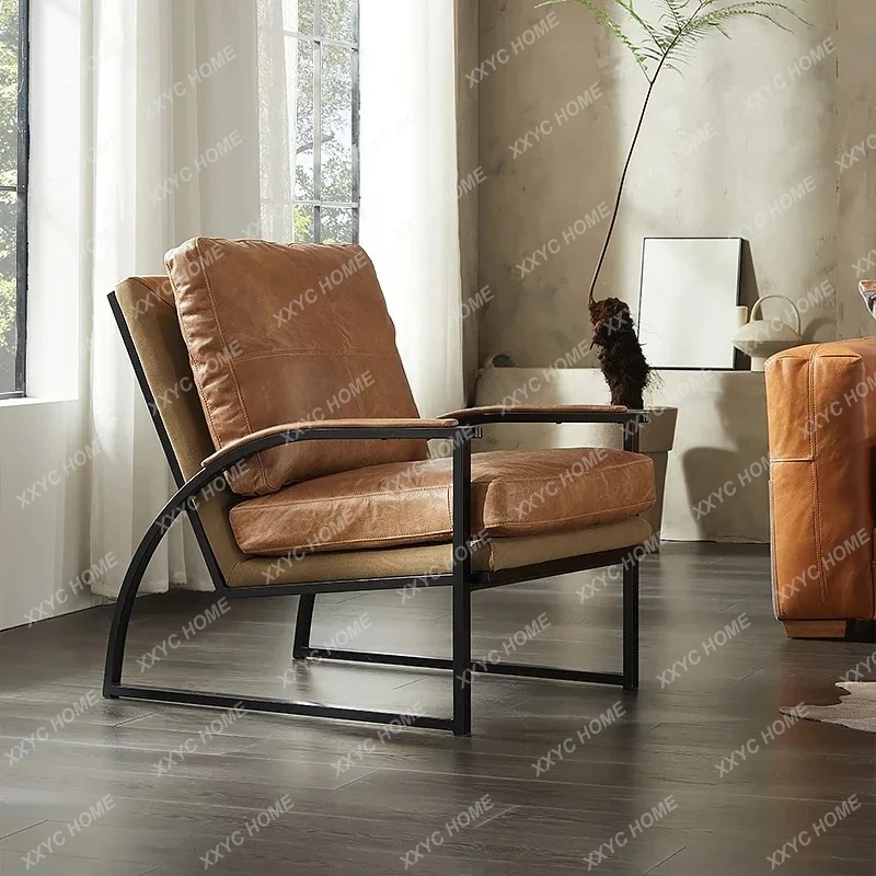 TTNordic Light Luxury Modern Minimalist Living Room Couch Retro Oil Wax Skin Bedroom Single Sofa Leather Iron Recliner
TTNordic Light Luxury Modern Minimalist Living Room Couch Retro Oil Wax Skin Bedroom Single Sofa Leather Iron Recliner