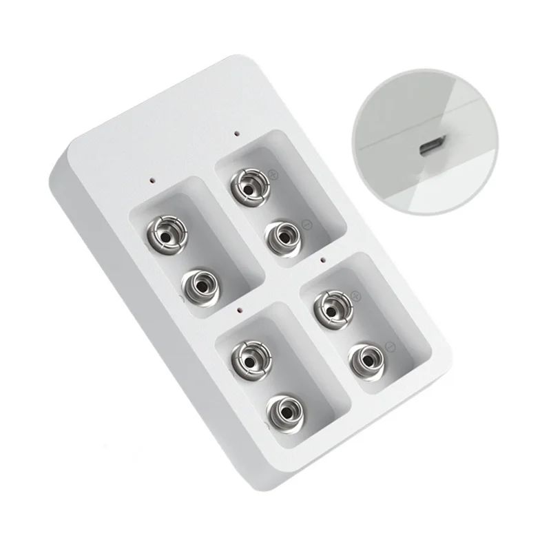 AY14 - Быстрое зарядное устройство, 4 слота, 9 В, со светодиодными индикаторами, USB-кабель для Ni-MH/Ni-Cd/Li-аккумуляторов 9 В
AY14 - Быстрое зарядное устройство, 4 слота, 9 В, со светодиодными индикаторами, USB-кабель для Ni-MH/Ni-Cd/Li-аккумуляторов 9 В