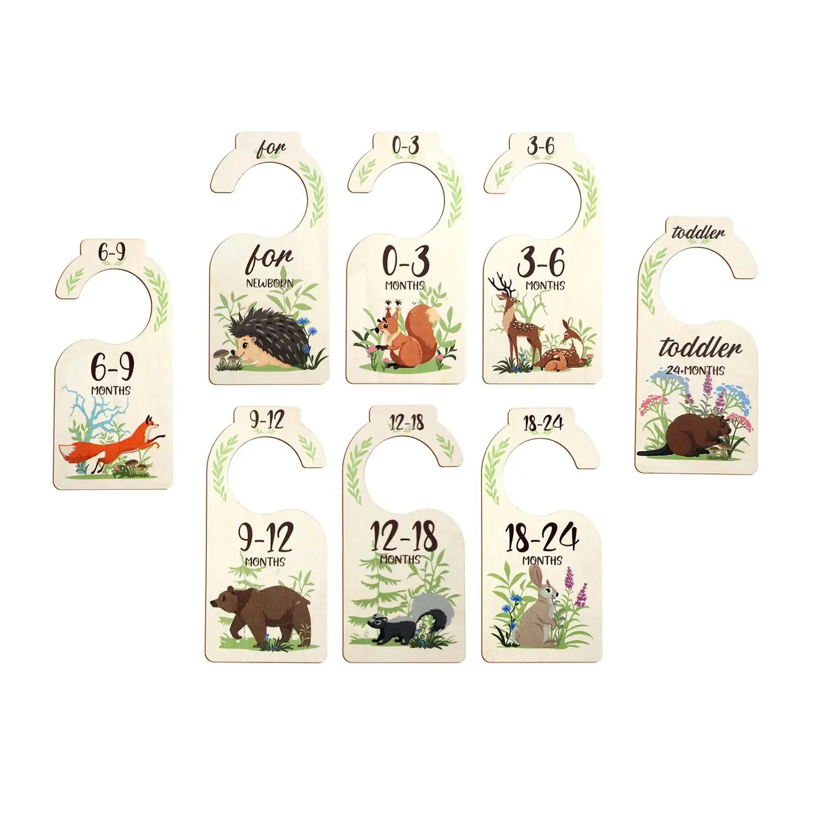 8 Pieces Baby Closet Dividers Baby Clothes Size Hanger Organizer Size Newborn to 24 Months for Wardrobe Clothes Home Decoration
8 Pieces Baby Closet Dividers Baby Clothes Size Hanger Organizer Size Newborn to 24 Months for Wardrobe Clothes Home Decoration