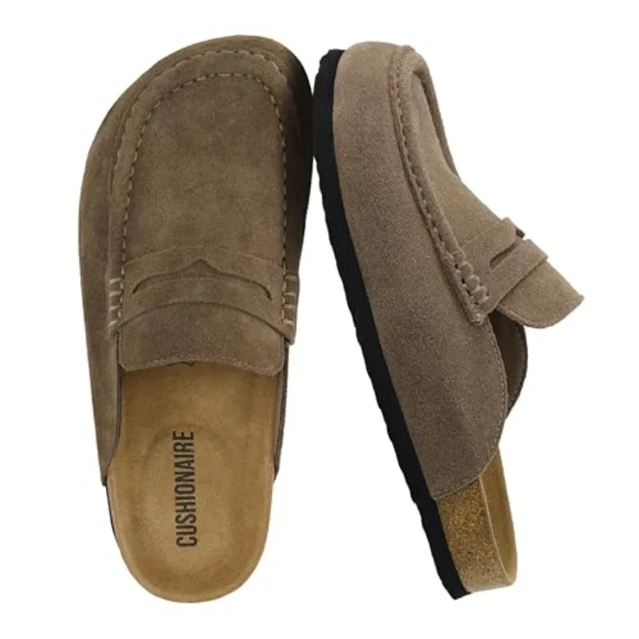 CUSHIONAIRE Fondu Genuine Leather Mule Clogs for Women, Comfortable Slip On Womens Shoes with Penny Strap Accent and Memory Foa
CUSHIONAIRE Fondu Genuine Leather Mule Clogs for Women, Comfortable Slip On Womens Shoes with Penny Strap Accent and Memory Foa