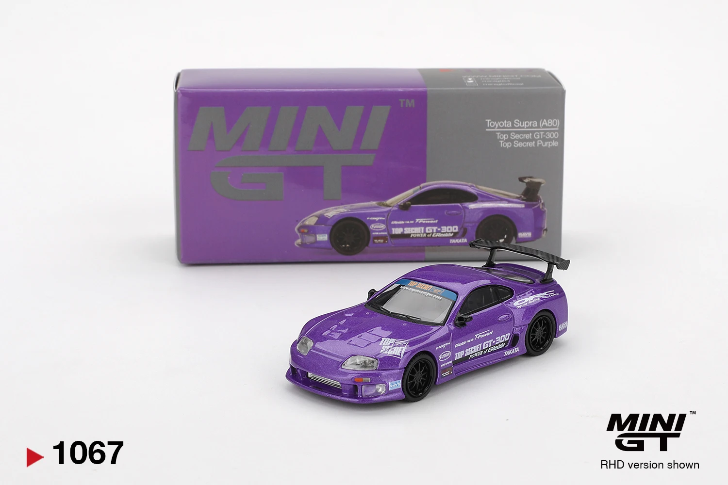 MINIGT 1067 In Stock 1:64 Toyota Supra A80 GT300 Top Secret Pearl Purple Diecast Car Model Collection Toys
MINIGT 1067 In Stock 1:64 Toyota Supra A80 GT300 Top Secret Pearl Purple Diecast Car Model Collection Toys