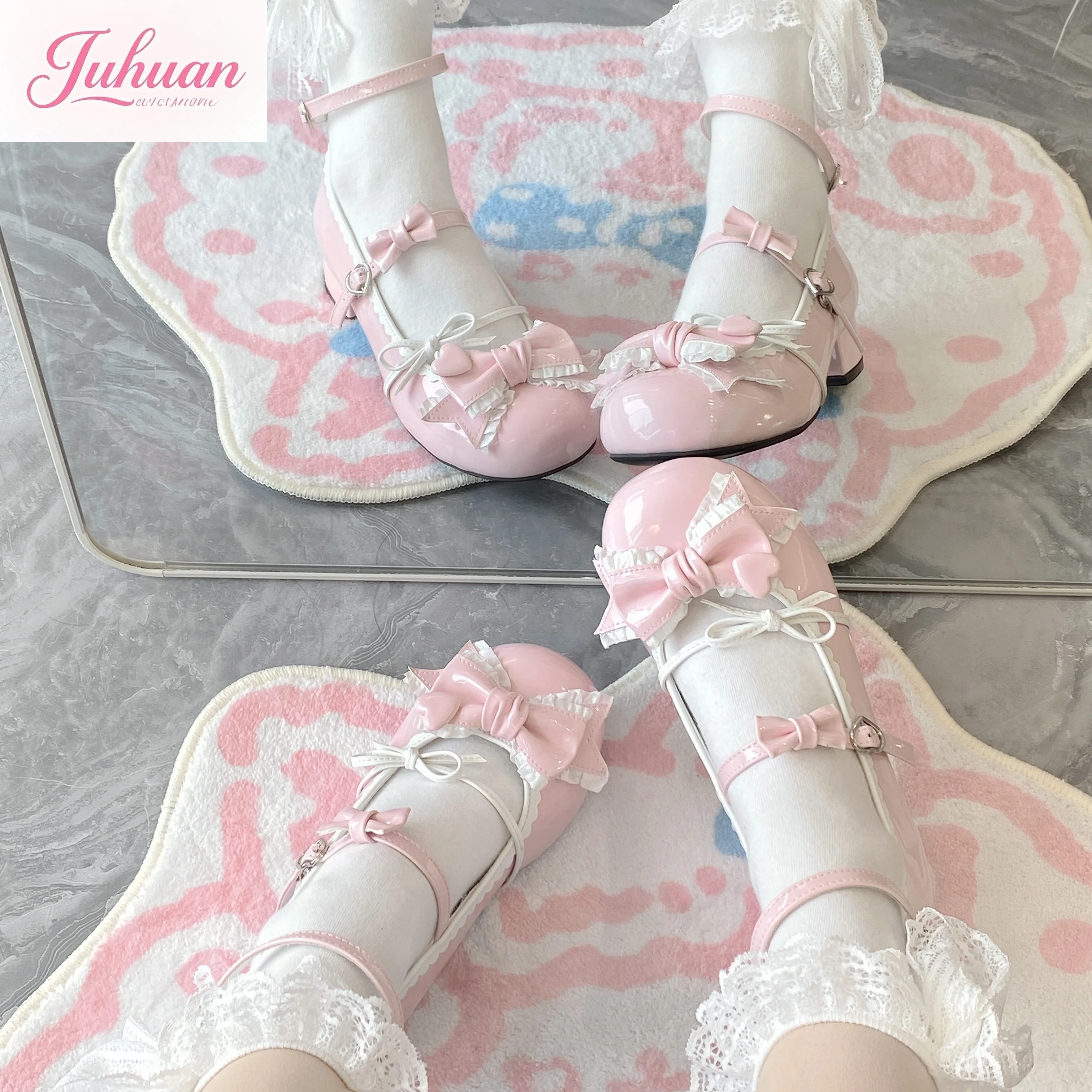 Japanese original cute lolita bow low-heeled single shoe round head cute sweet girl lo shoes Mary Jane small leather shoes women
Japanese original cute lolita bow low-heeled single shoe round head cute sweet girl lo shoes Mary Jane small leather shoes women