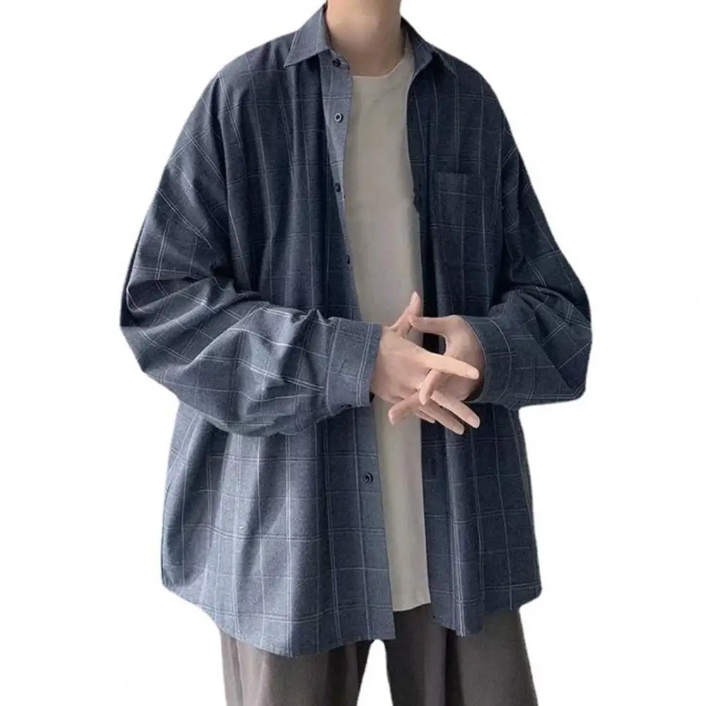 Stylish Men Shirt Plaid Print Warm Streetwear Casual Single-breasted Men Autumn Shirt
Stylish Men Shirt Plaid Print Warm Streetwear Casual Single-breasted Men Autumn Shirt