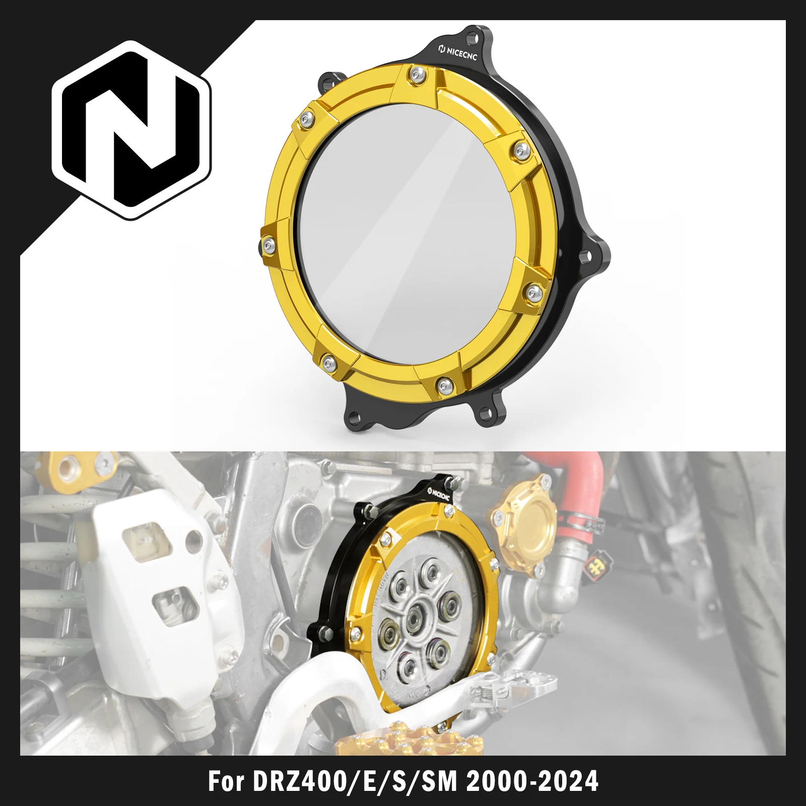 NICECNC For Suzuki DR-Z 400 400E 400S 400SM DRZ400 DRZ400E DRZ400S DRZ400SM 2000-2024 Motocross Transparent Clutch Guard Cover
NICECNC For Suzuki DR-Z 400 400E 400S 400SM DRZ400 DRZ400E DRZ400S DRZ400SM 2000-2024 Motocross Transparent Clutch Guard Cover