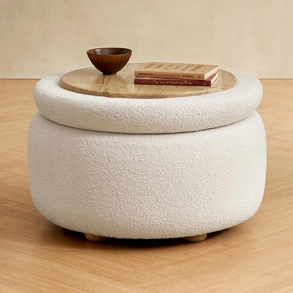 Luna Round Ottoman with Storage and Tray, Round Coffee Table with Storage, Upholstered Foot Stools Ottoman for Living Room - Mul
Luna Round Ottoman with Storage and Tray, Round Coffee Table with Storage, Upholstered Foot Stools Ottoman for Living Room - Mul