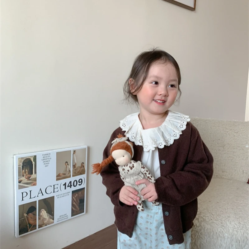 Girls Sweater Wool Coat Kids Tops Knitting 2023 Stylish Thicken Warm Winter Autumn Toddler Cottons Cardigan Children's Clothing
Girls Sweater Wool Coat Kids Tops Knitting 2023 Stylish Thicken Warm Winter Autumn Toddler Cottons Cardigan Children's Clothing