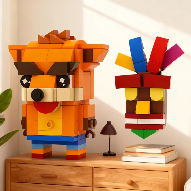 216pcs MOC Crash Bandicoot Aku Brickheadz Model Building Blocks Architecture Toys Christmas Gifts Education Kids Creative Idea
216pcs MOC Crash Bandicoot Aku Brickheadz Model Building Blocks Architecture Toys Christmas Gifts Education Kids Creative Idea