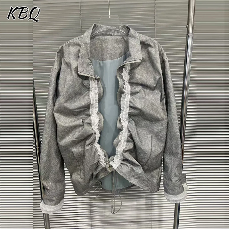 KBQ однотонные свободные повседневные куртки из сращенной сетки для женщин, с капюшоном и длинными рукавами, лоскутные карманы, минималистичные куртки, женская мода
KBQ однотонные свободные повседневные куртки из сращенной сетки для женщин, с капюшоном и длинными рукавами, лоскутные карманы, минималистичные куртки, женская мода