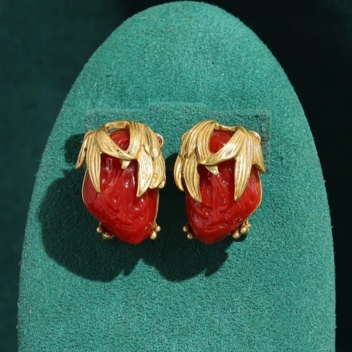 Vintage Red Glass Berry Earrings Antique Jewelry Gold Plated Highy Quality Luxury Trending 2026 Valentine's Day Gift Wedding
Vintage Red Glass Berry Earrings Antique Jewelry Gold Plated Highy Quality Luxury Trending 2026 Valentine's Day Gift Wedding